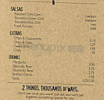 Chipotle Mexican Grill menu