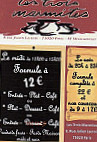 Les Trois Marmites menu