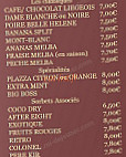 Le Plazza menu