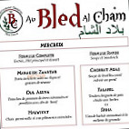 Au Bled Al Cham menu