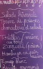 Le Sarazin menu