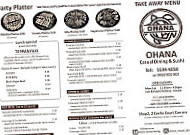 Ohana Casual Dining Sushi menu