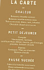 Le Café De L'horloge menu
