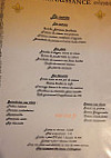Le Renaissance Bar Restaurant Etampes menu