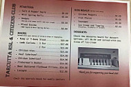 Tarcutta Rsl menu