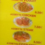 Le Châlet menu