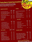 Tasty Ray's menu