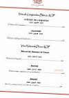 Chateau Fines Roches menu