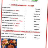 Poirier Resto menu