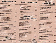 Tony's Sombrero Mexican Cuisine menu