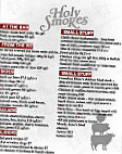 Holy Smokes menu