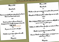 Auberge De La Paix menu