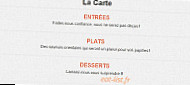 Le Riad menu