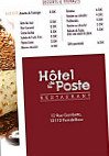 Hôtel De La Poste menu