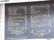 Richardson's Ice Cream menu