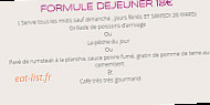 La Crémaillère menu