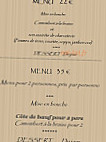Le Fer a Cheval menu