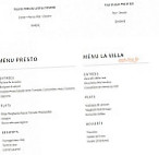 La Villa Italien menu