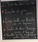 Le Champsaurin menu