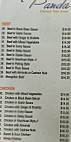 Panda Chinese Takeaway menu