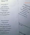 Cote Marais menu