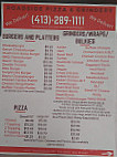 Roadside Pizza Grinders menu