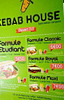 Kebab house menu