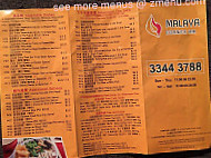 Malaya Corner menu