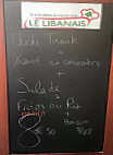 Le Libanais menu
