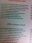 Le Mazage menu