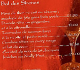 Le K Baroque menu