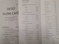 Oedo Sushi Cafe menu