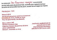 Les Fourmis Rouges menu