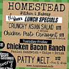 Homestead Kitchen Bakery menu