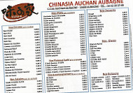 Chinasia menu