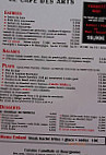 Le Cafe des Arts menu