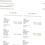 L' Ô à La Bouche Cardápio