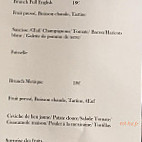 Restaurant Bar Palissade menu