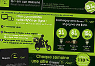 Green Sur Mesure menu