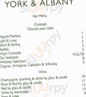 York & Albany menu