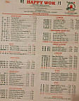 Happy Wok Chinese menu