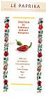 Le Paprika Restaurant menu