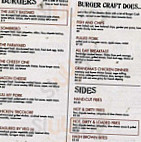 Burger Craft @ The Green Man menu