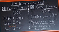 Les Caprices De Marianne menu