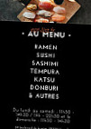 Yazu Sushi menu