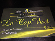 Le Cap Vert menu