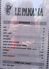 Le Panama menu