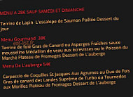 Auberge De La Gogoline menu