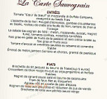 La Terrasse De Sauvegrain menu