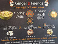 Ginger & Friends menu